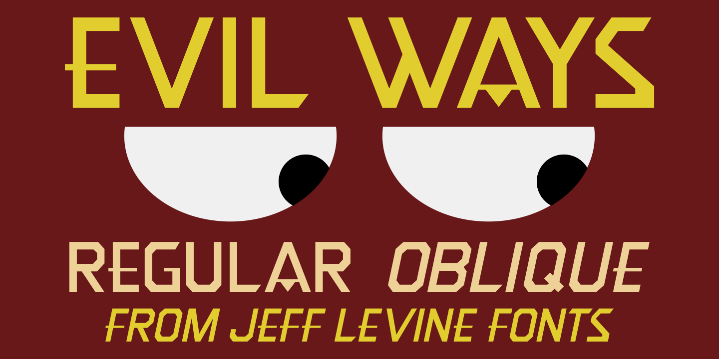 Evil Ways Font Poster #1