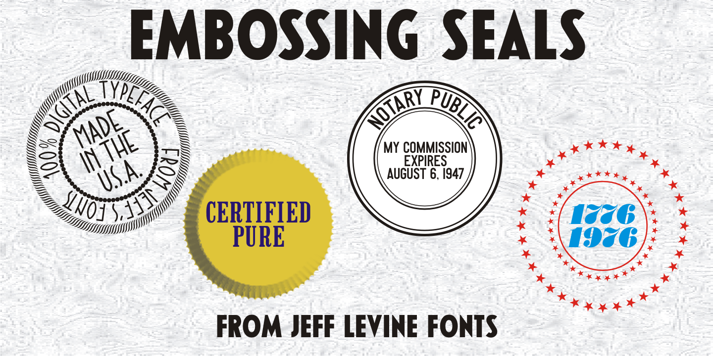 Embossing Seals Font Poster #1