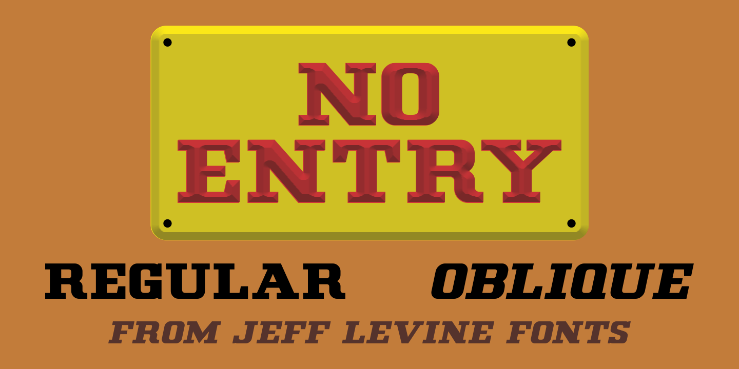 No Entry Font Family Poster