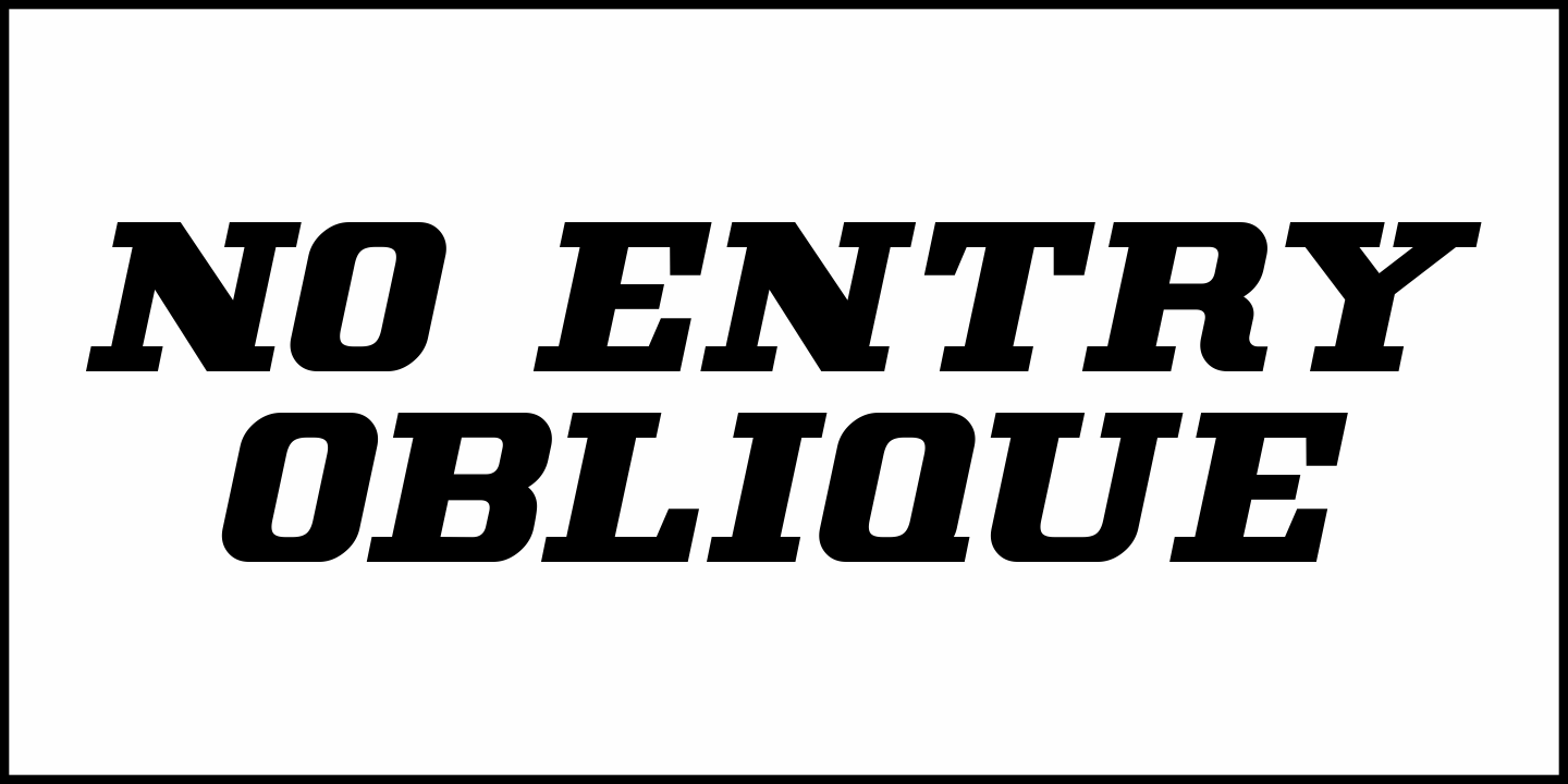 No Entry Font Poster #1