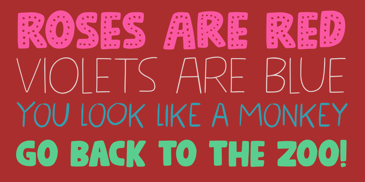 Kissy Face Font Poster #1