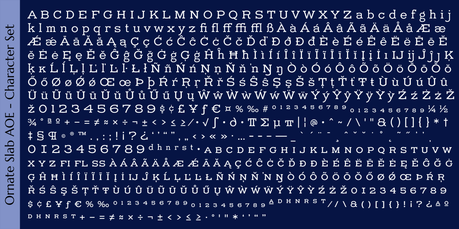 Ornate Slab Font Poster #1