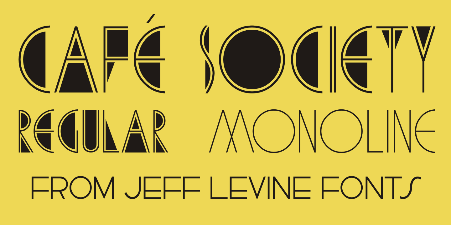 Cafe Society Font Poster #1