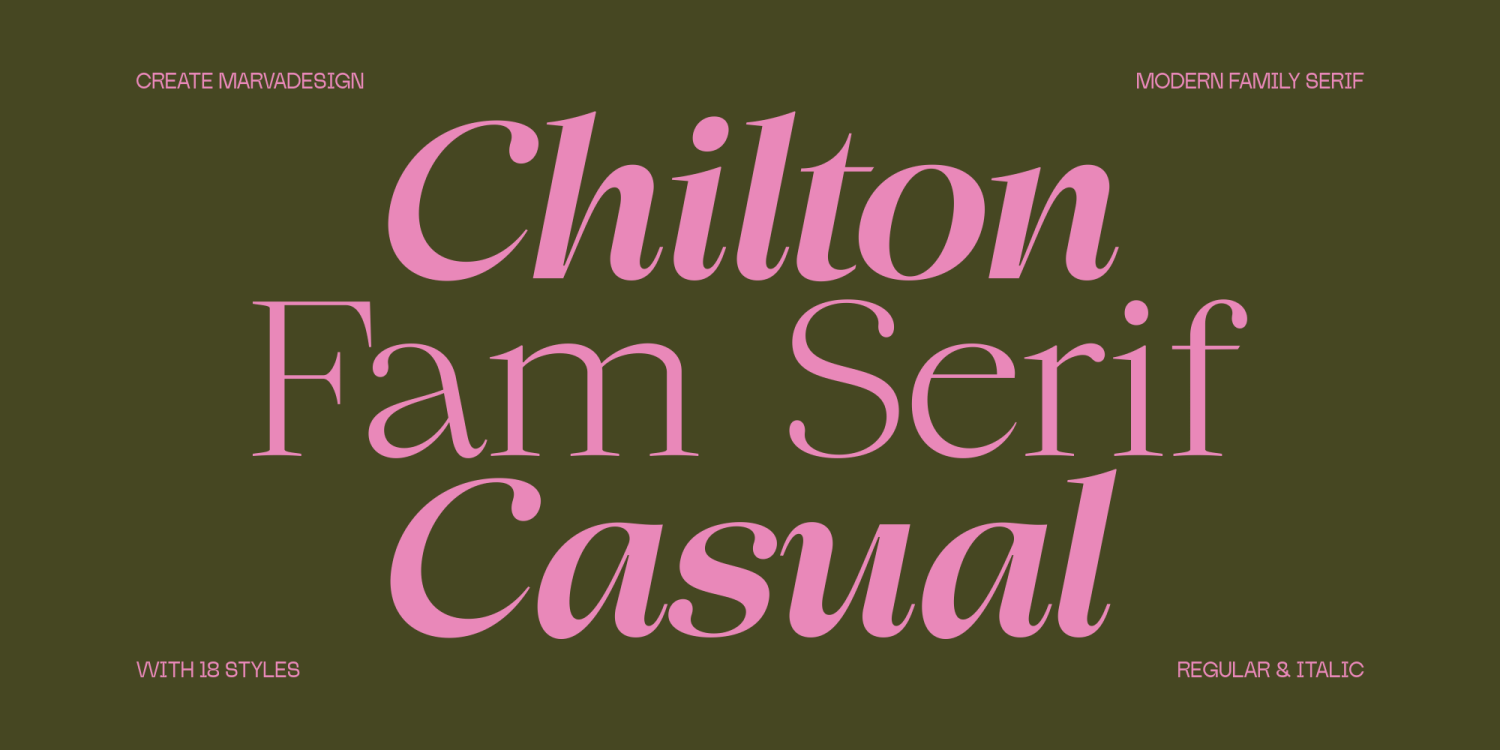 Chiliton Chilton Font Family by Marvadesign | Font Bros