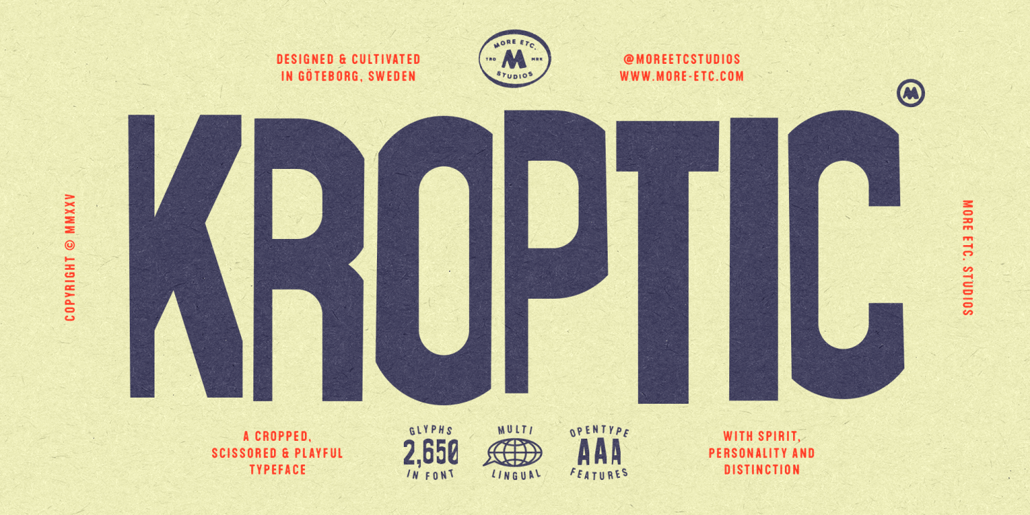 Kroptic Font Poster