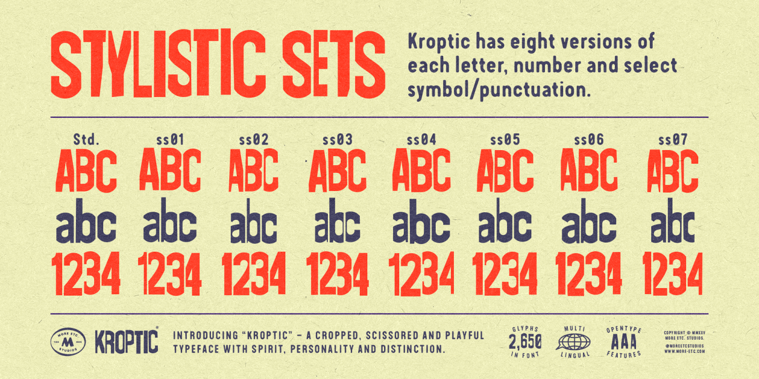 Kroptic Font Poster #1