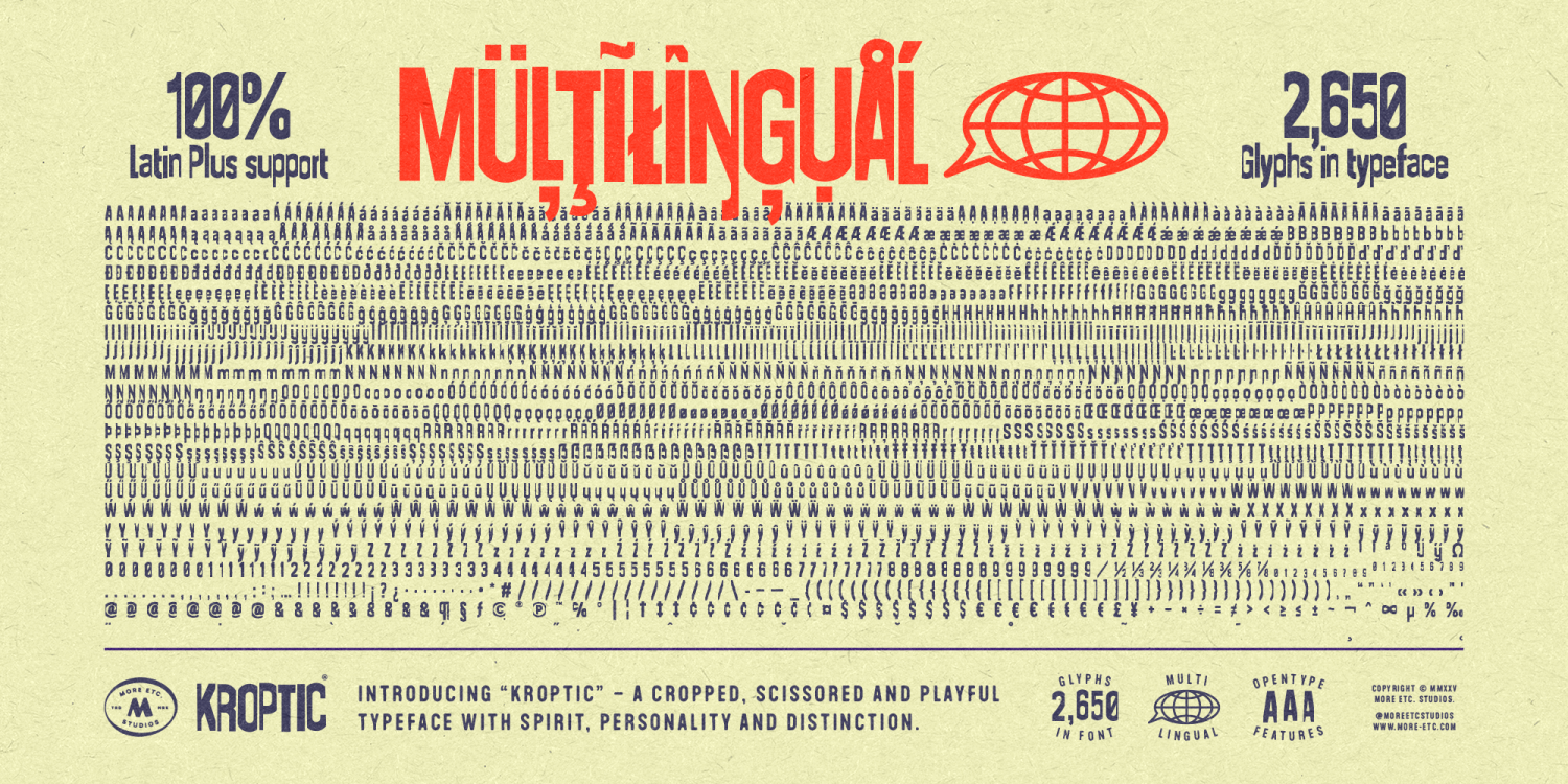 Kroptic Font Poster #1