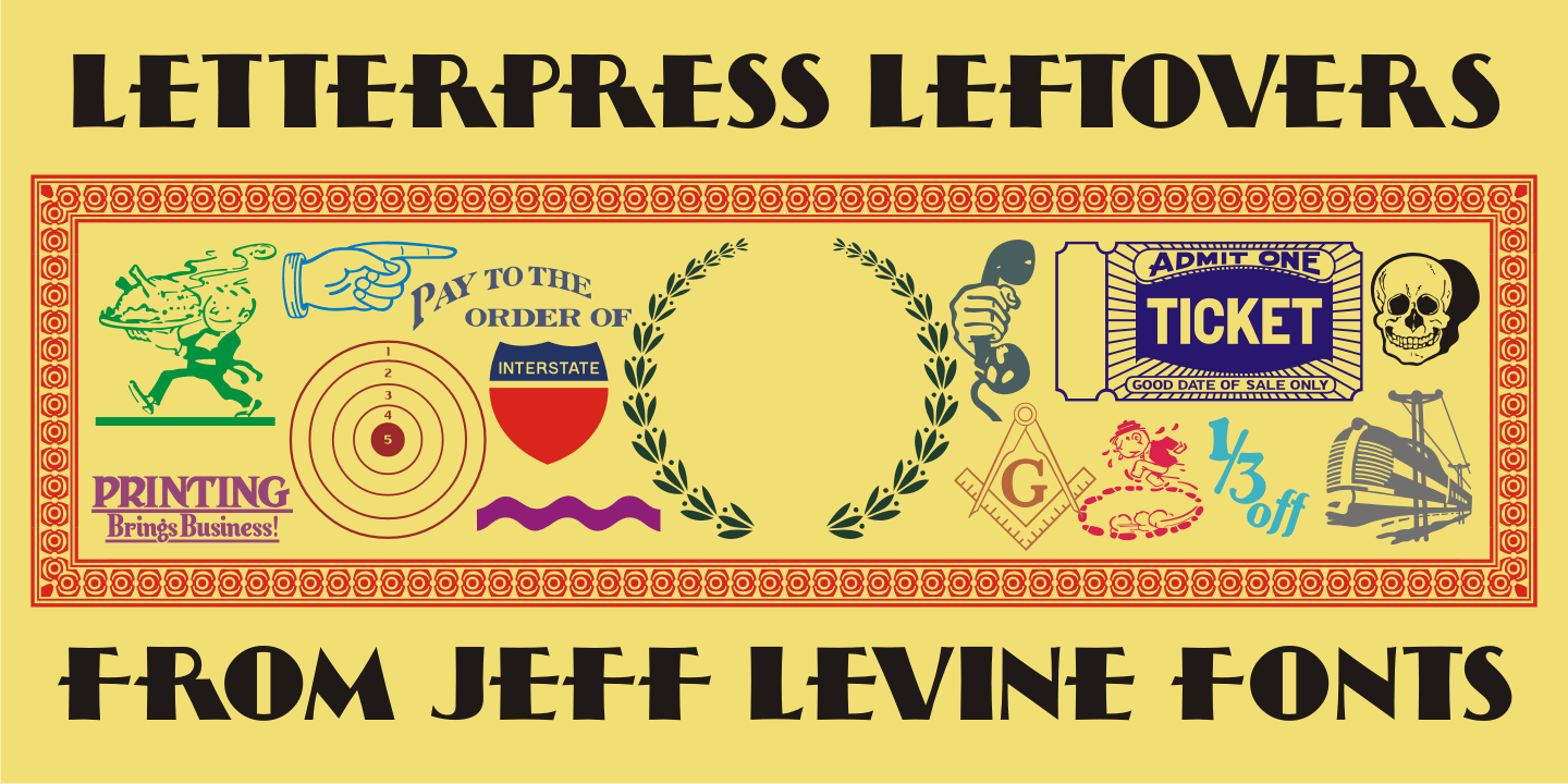 Letterpress Leftovers Font Poster #1