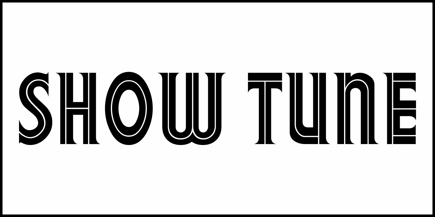 Show Tune Font Poster #1