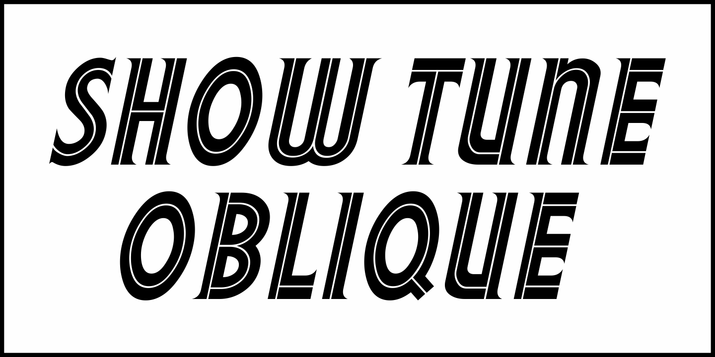 Show Tune Font Poster #1