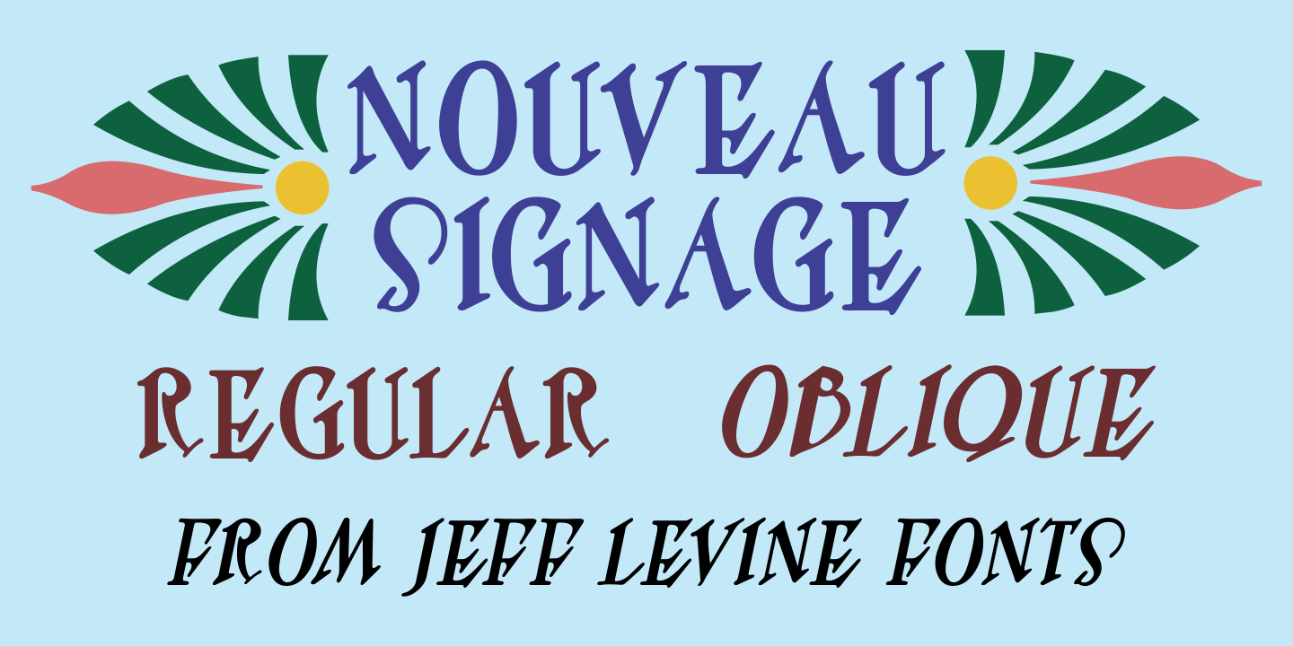 Nouveau Signage Font Family Poster