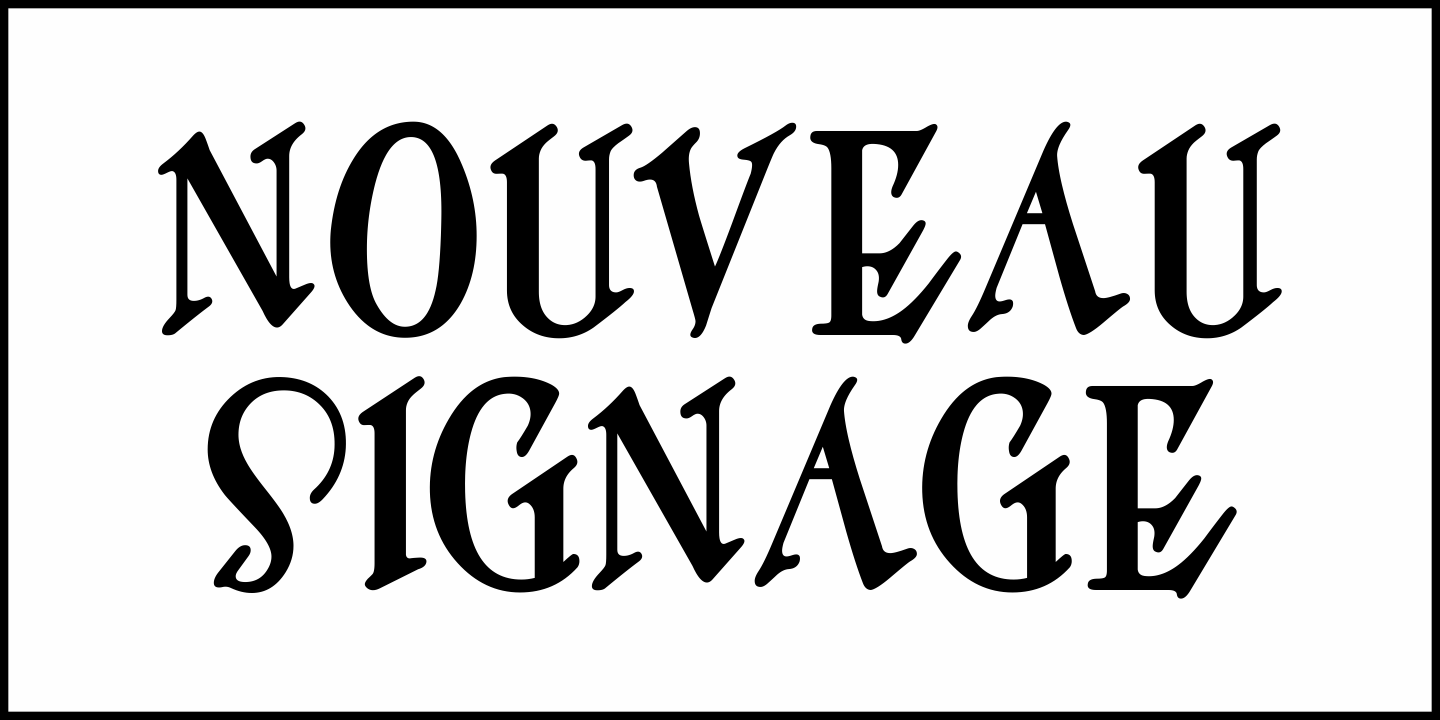 Nouveau Signage Font Poster #1