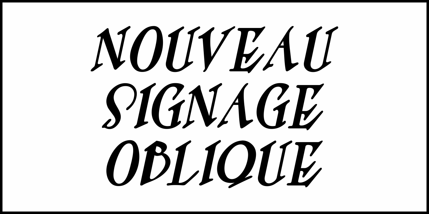 Nouveau Signage Font Poster #1