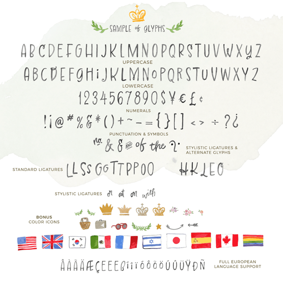 Hey Eloise! Watercolor Font Poster #5