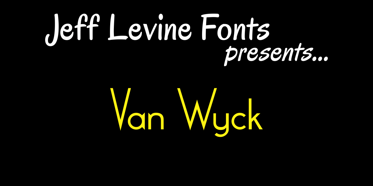 Van Wyck Font Family Poster