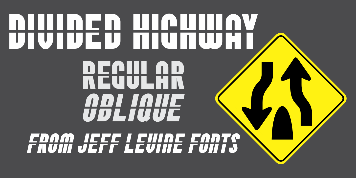 Divided Highway Font Poster #1