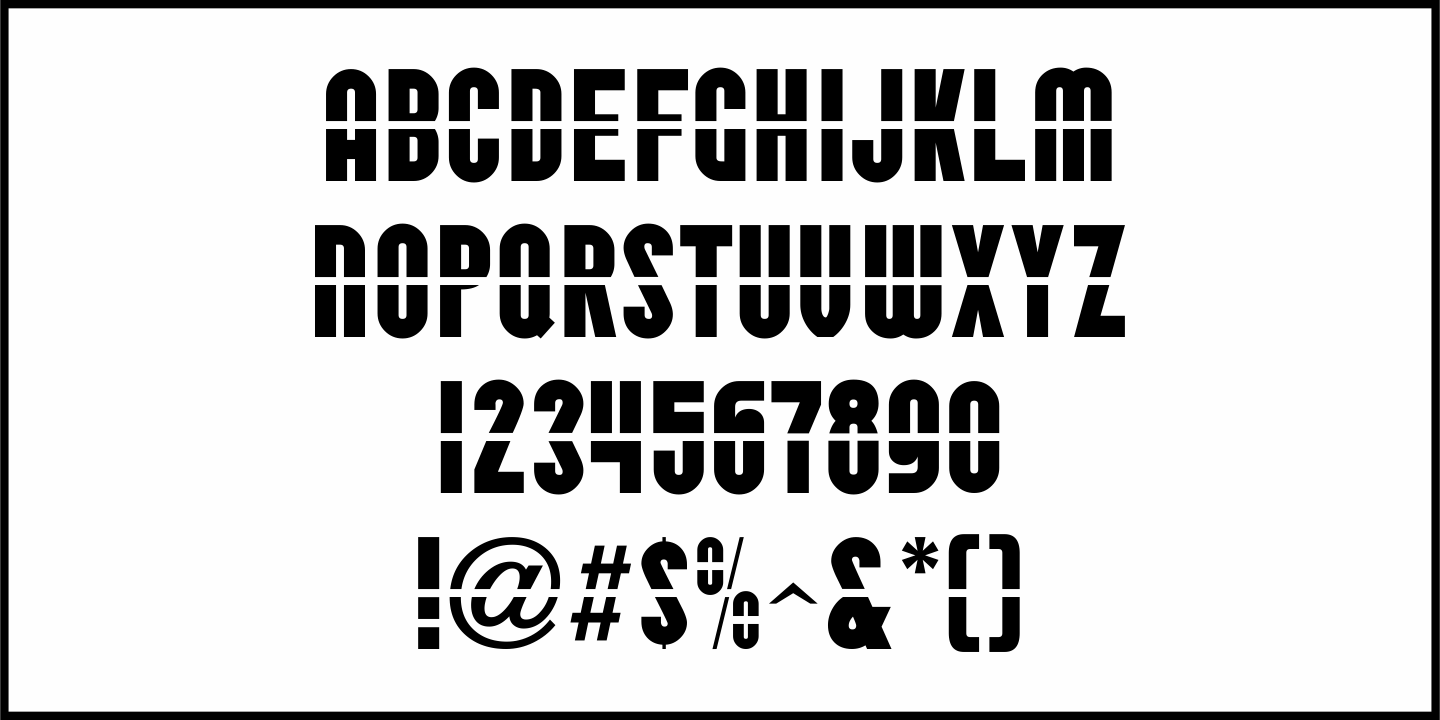 Divided Highway Font Poster #3