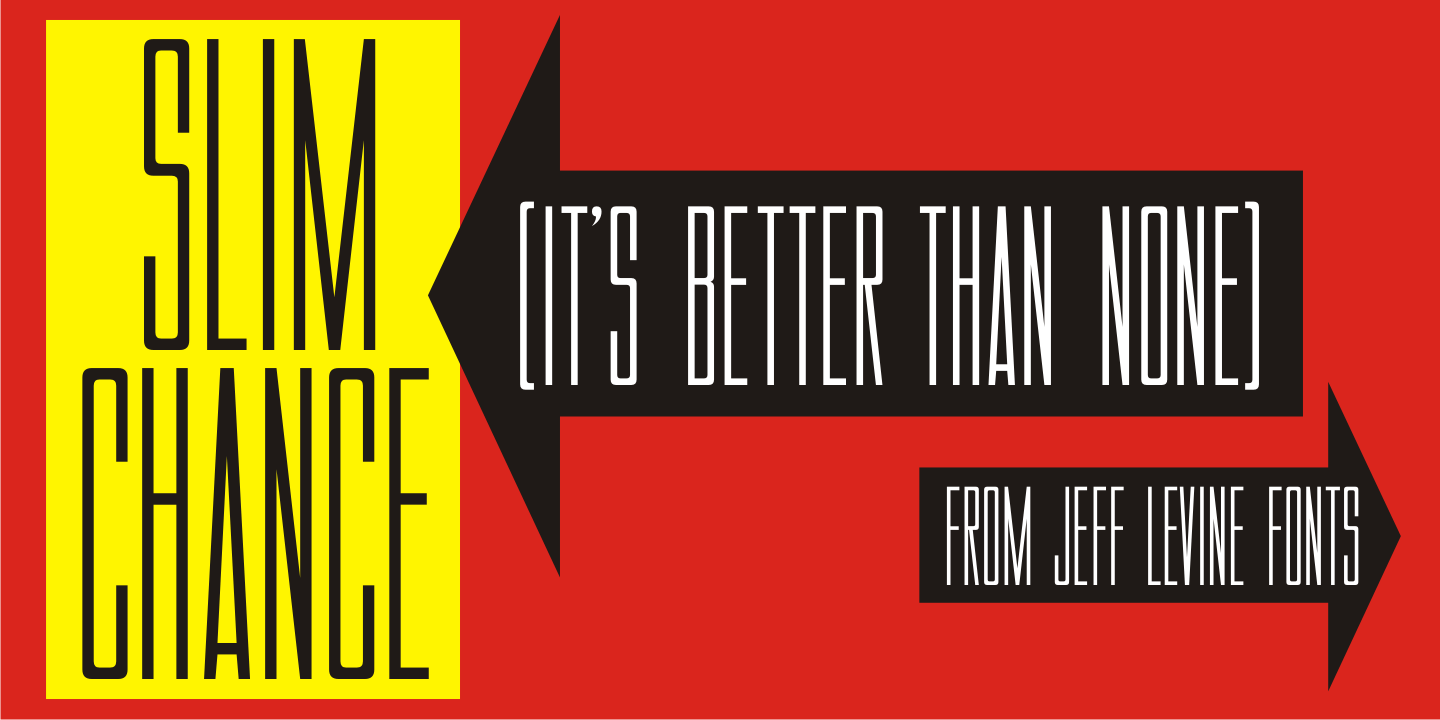 Slim Chance Font Family Poster