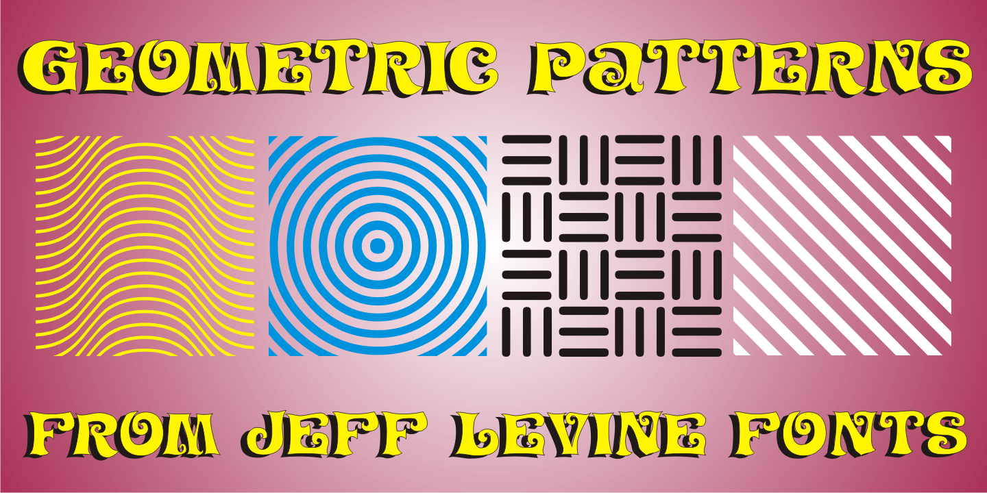 Geometric Patterns | Font Family by Jeff Levine Fonts