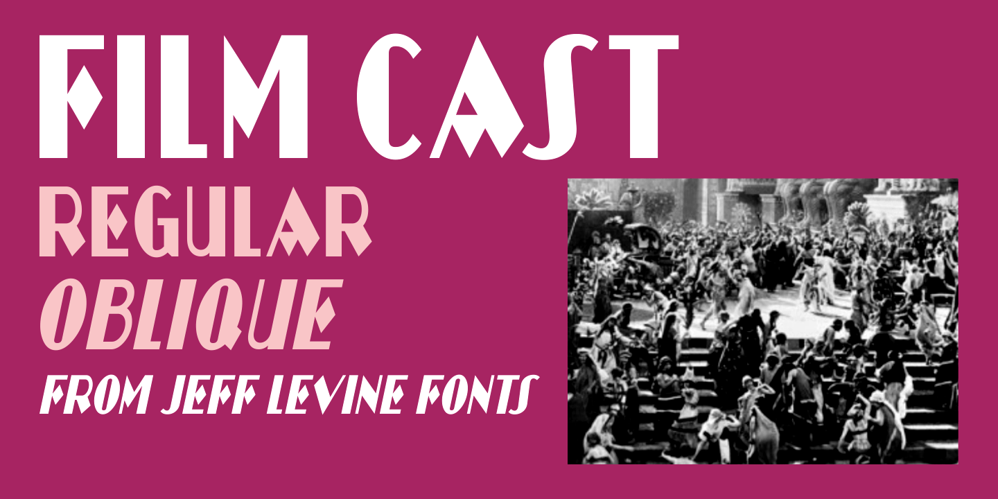 Film Cast Font Poster #1