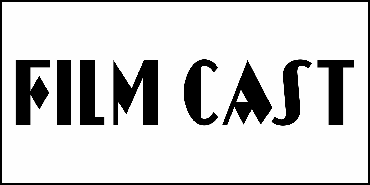 Film Cast Font Poster #2