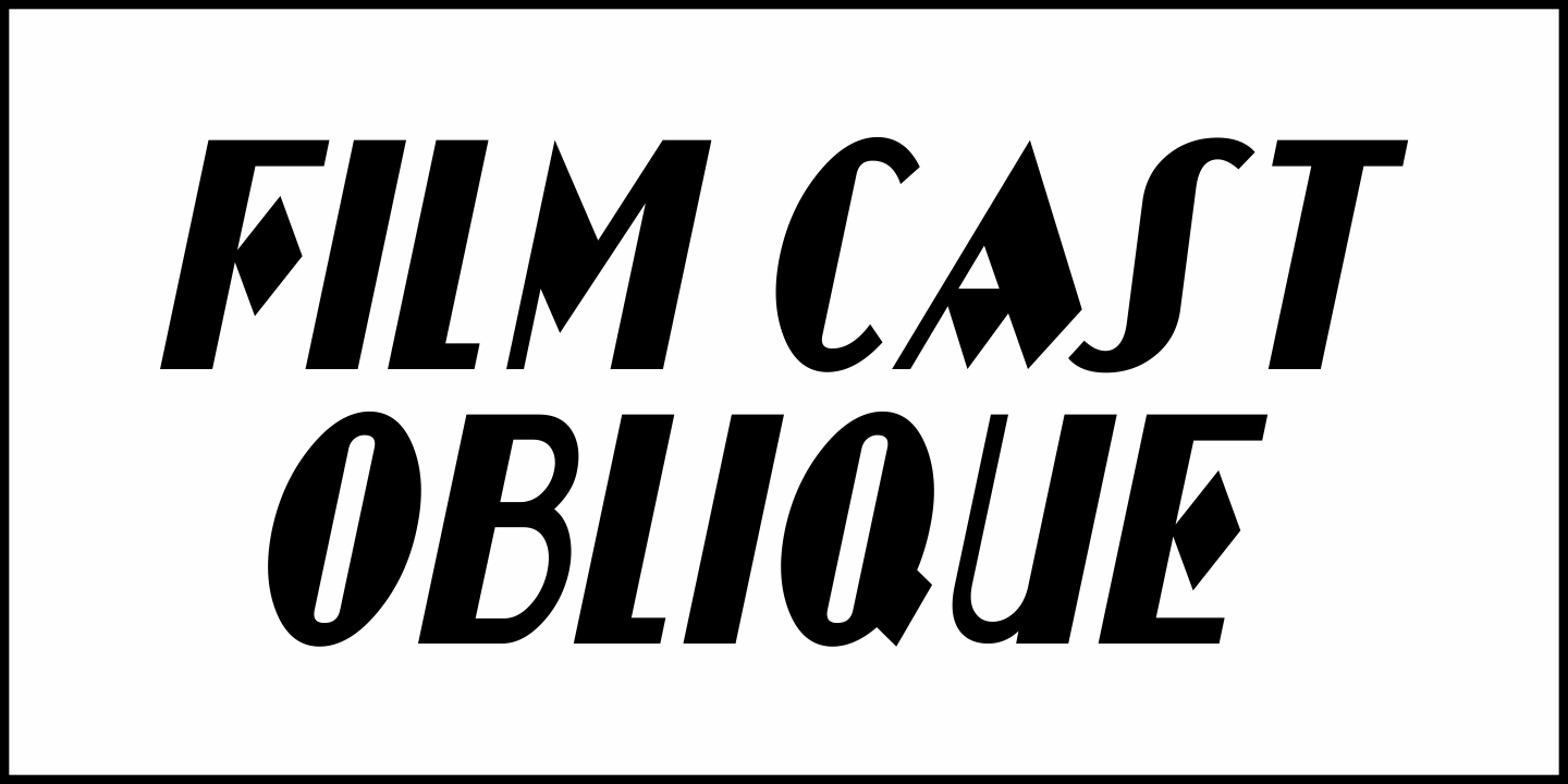 Film Cast Font Poster #4