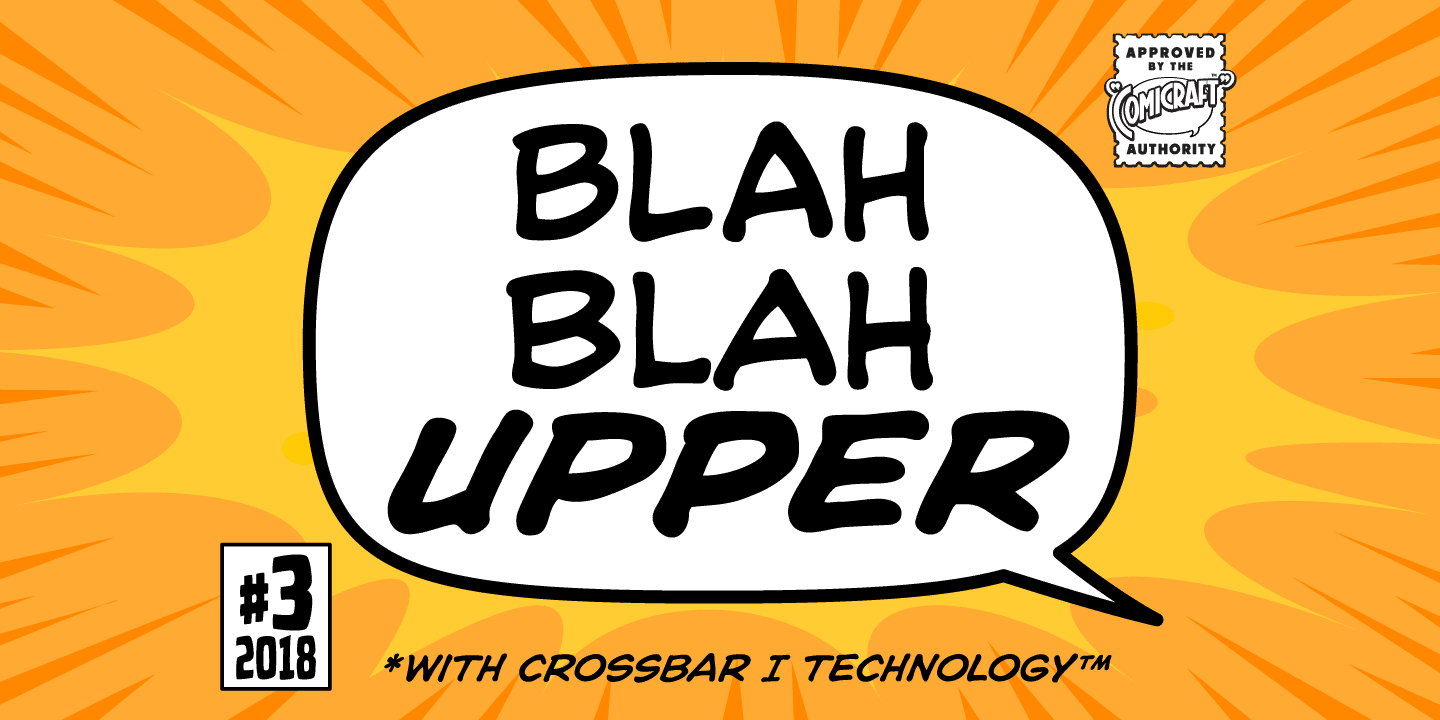 Blah Blah Upper Font Poster #1