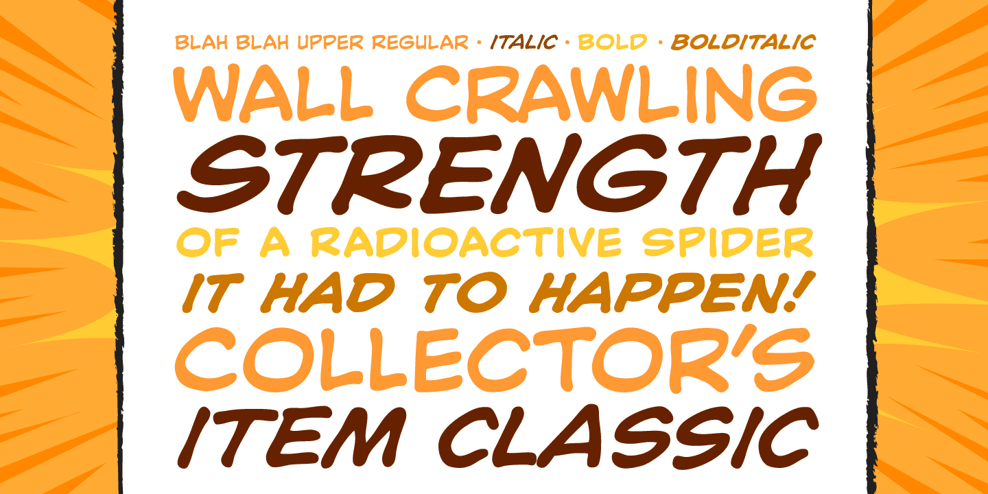 Blah Blah Upper Font Poster #1