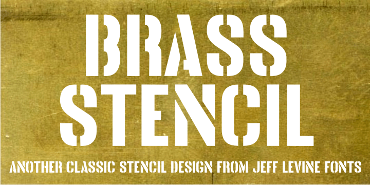 Brass Stencil Font Poster #1