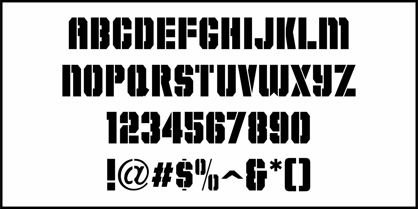 Enlisted Stencil Font Poster #3