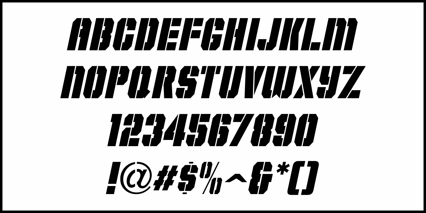 Enlisted Stencil Font Poster #5