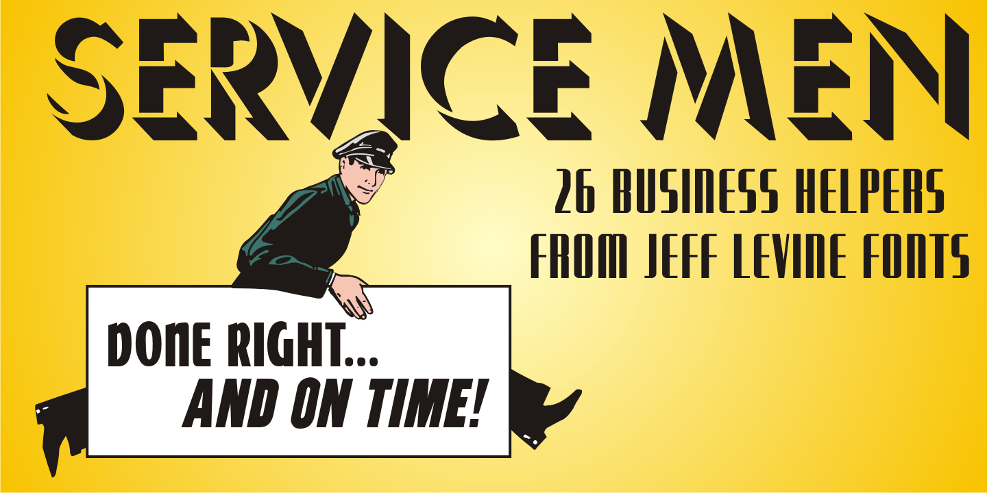 Service Men Font Poster