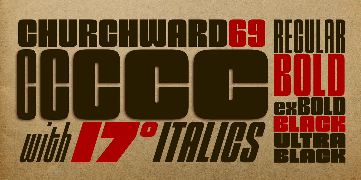 Churchward 69 Family Font Poster #1