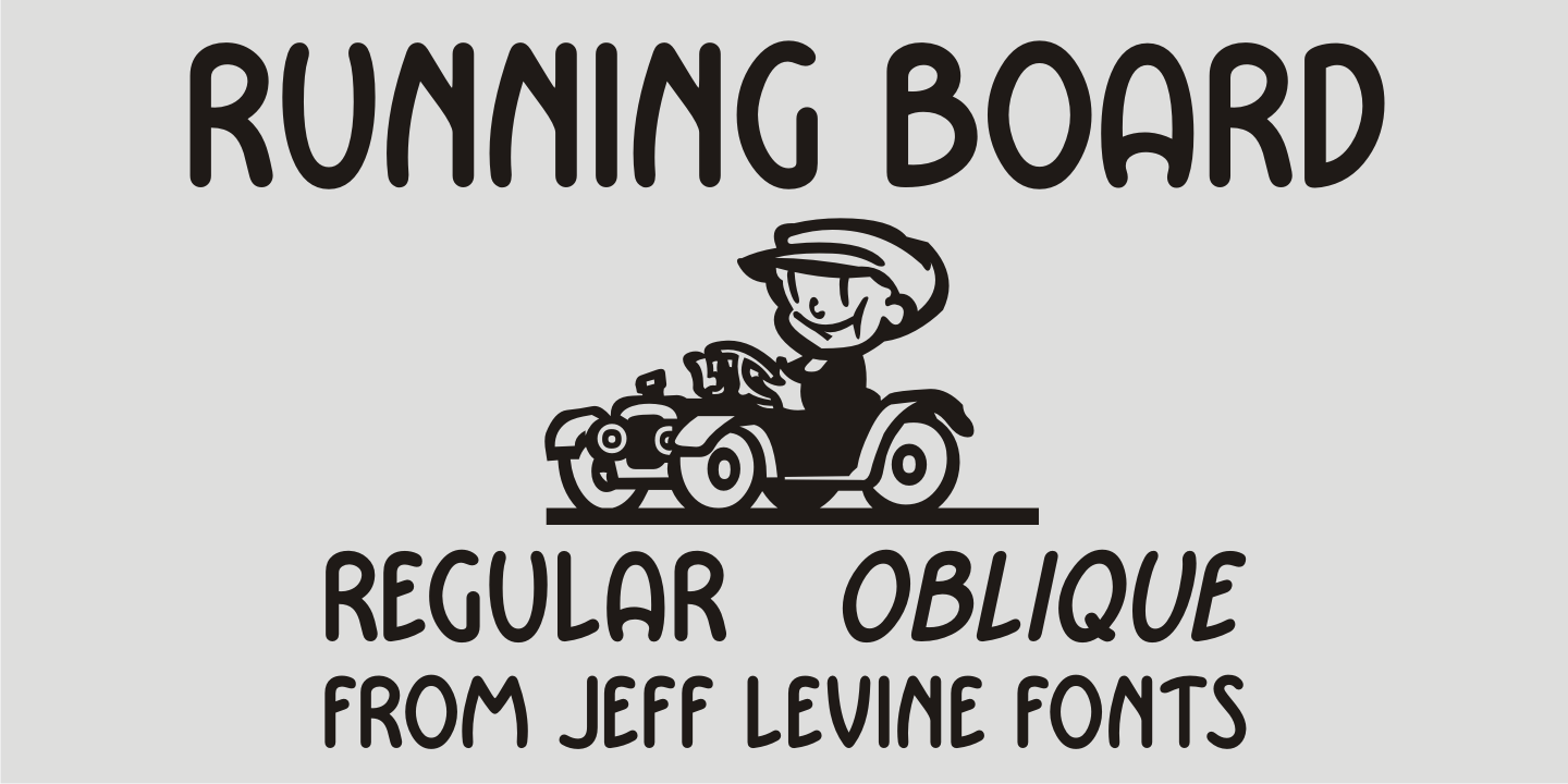 Running Board Font Poster #1