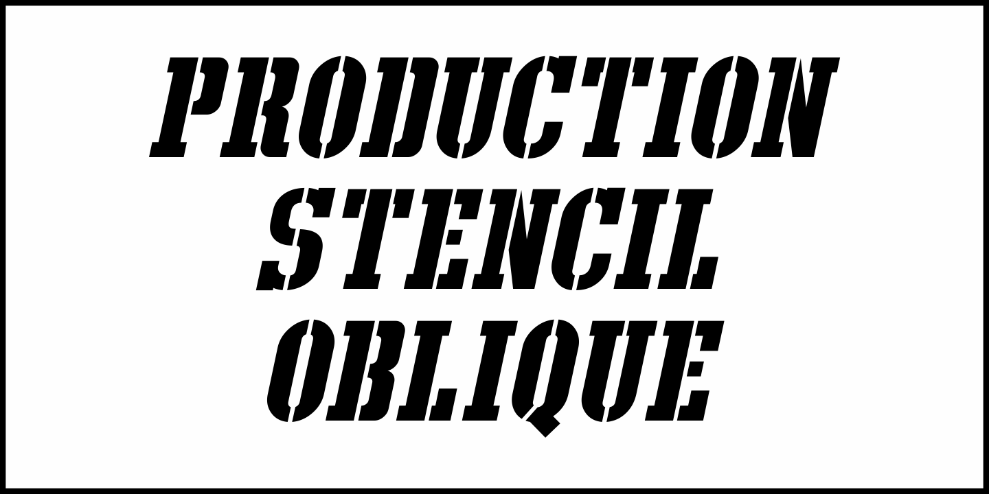Production Stencil Font Poster #4