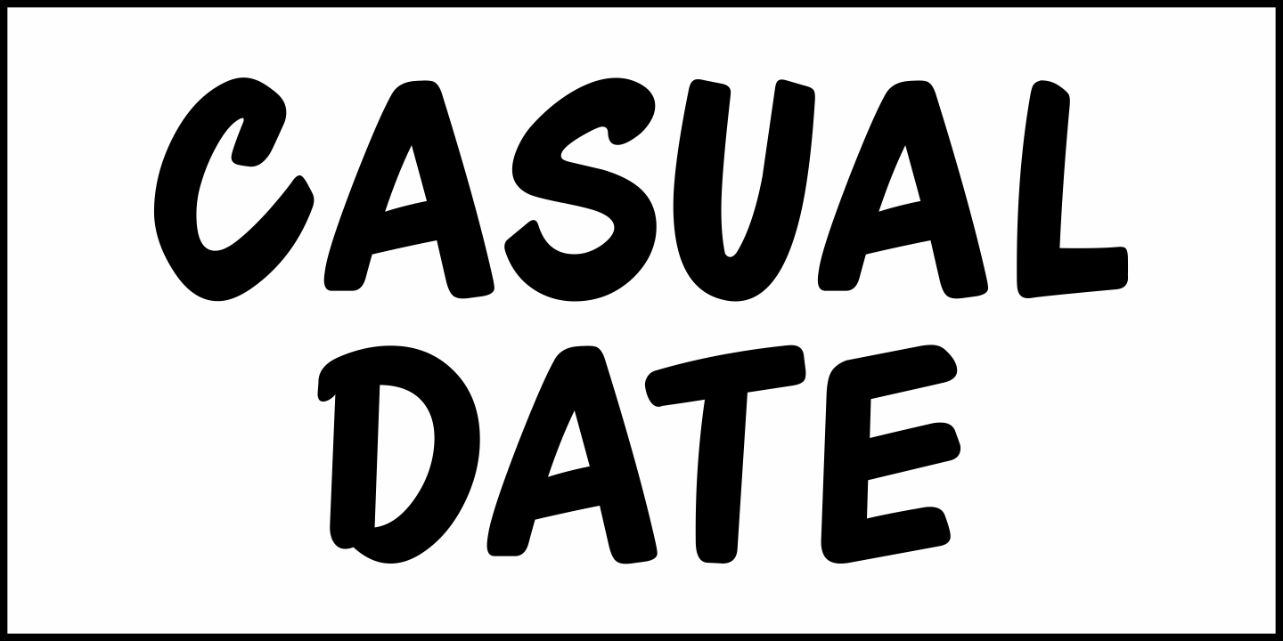 Casual Date Font Poster #1