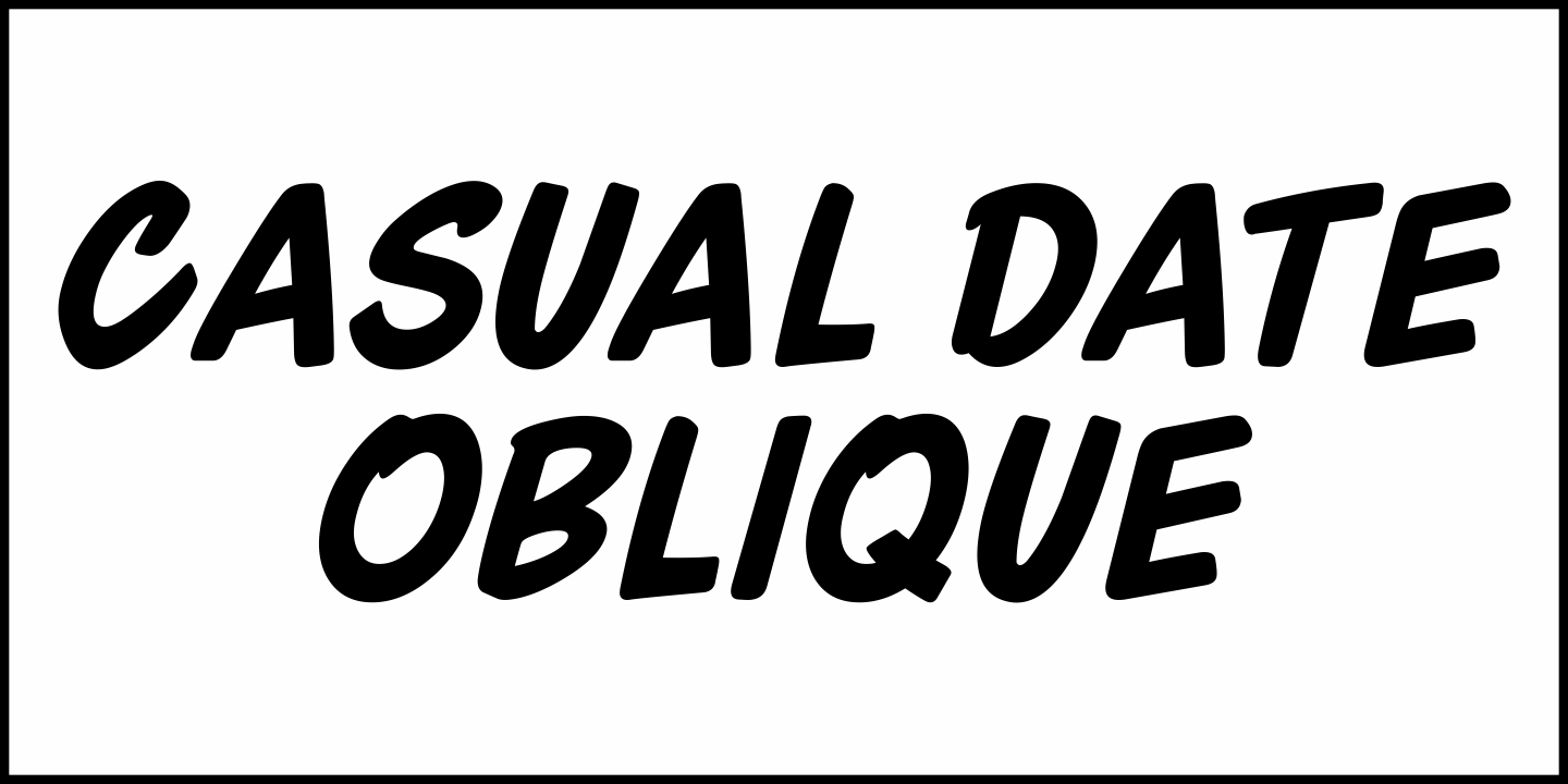 Casual Date Font Poster #1