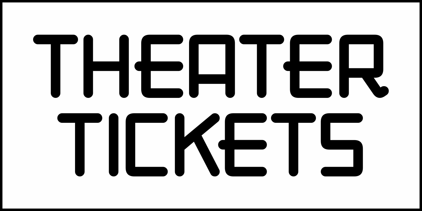 Theater Tickets Font Poster #1