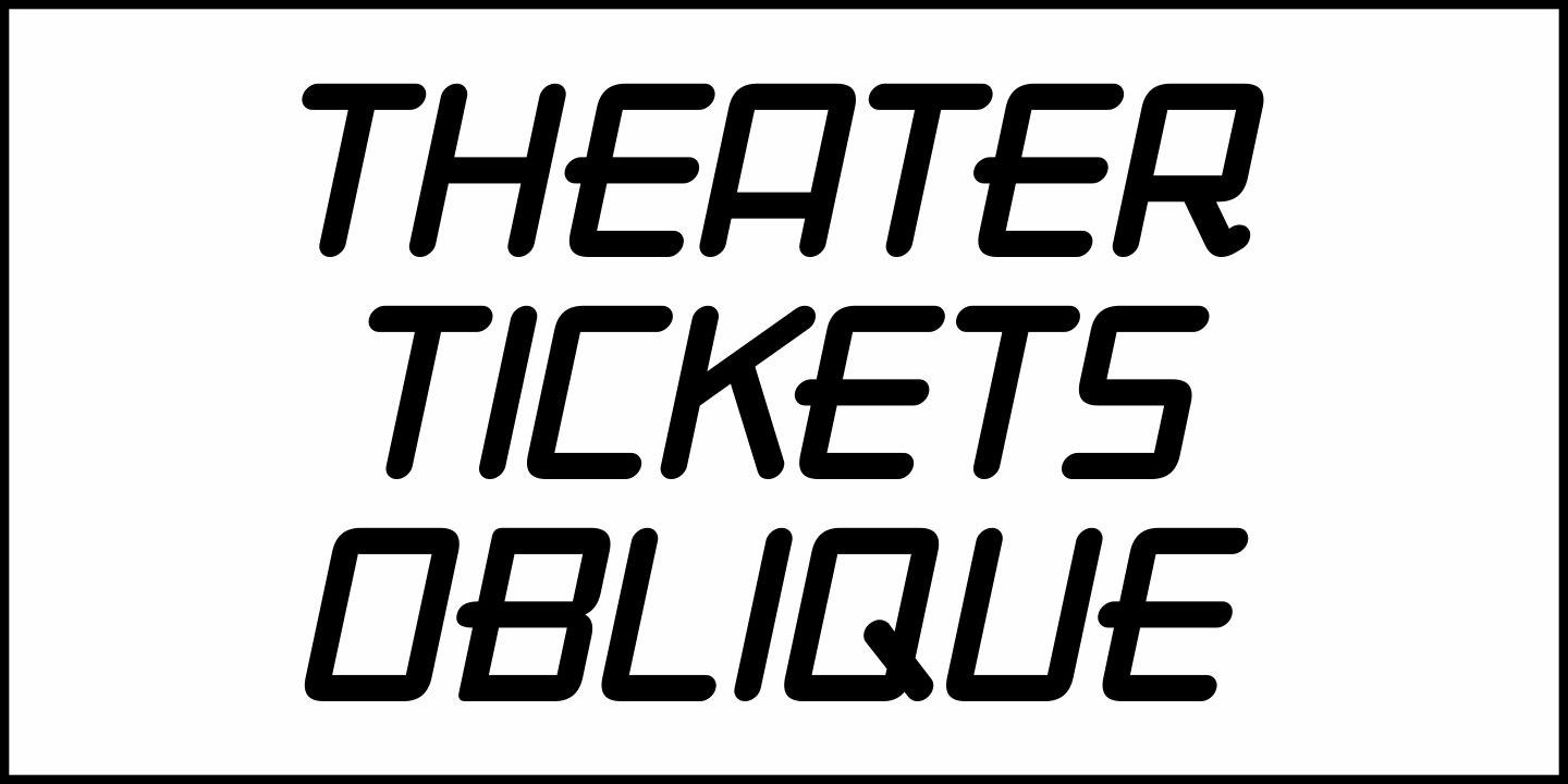 Theater Tickets Font Poster #1