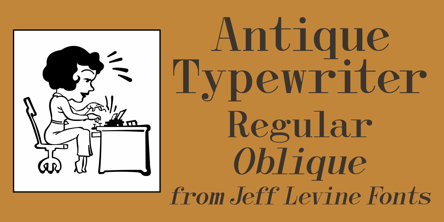Antique Typewriter Font Poster #1