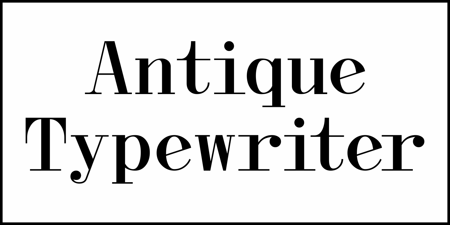 Antique Typewriter Font Poster #2