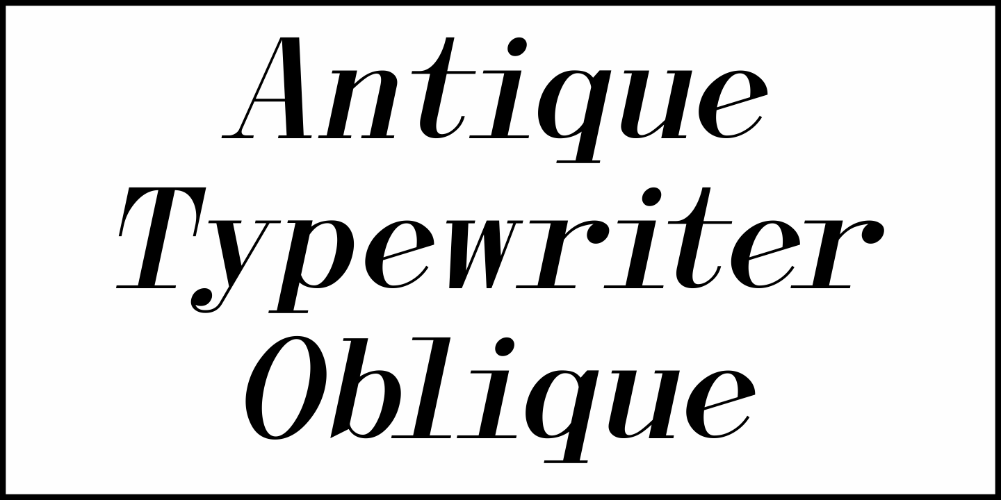 Antique Typewriter Font Poster #4
