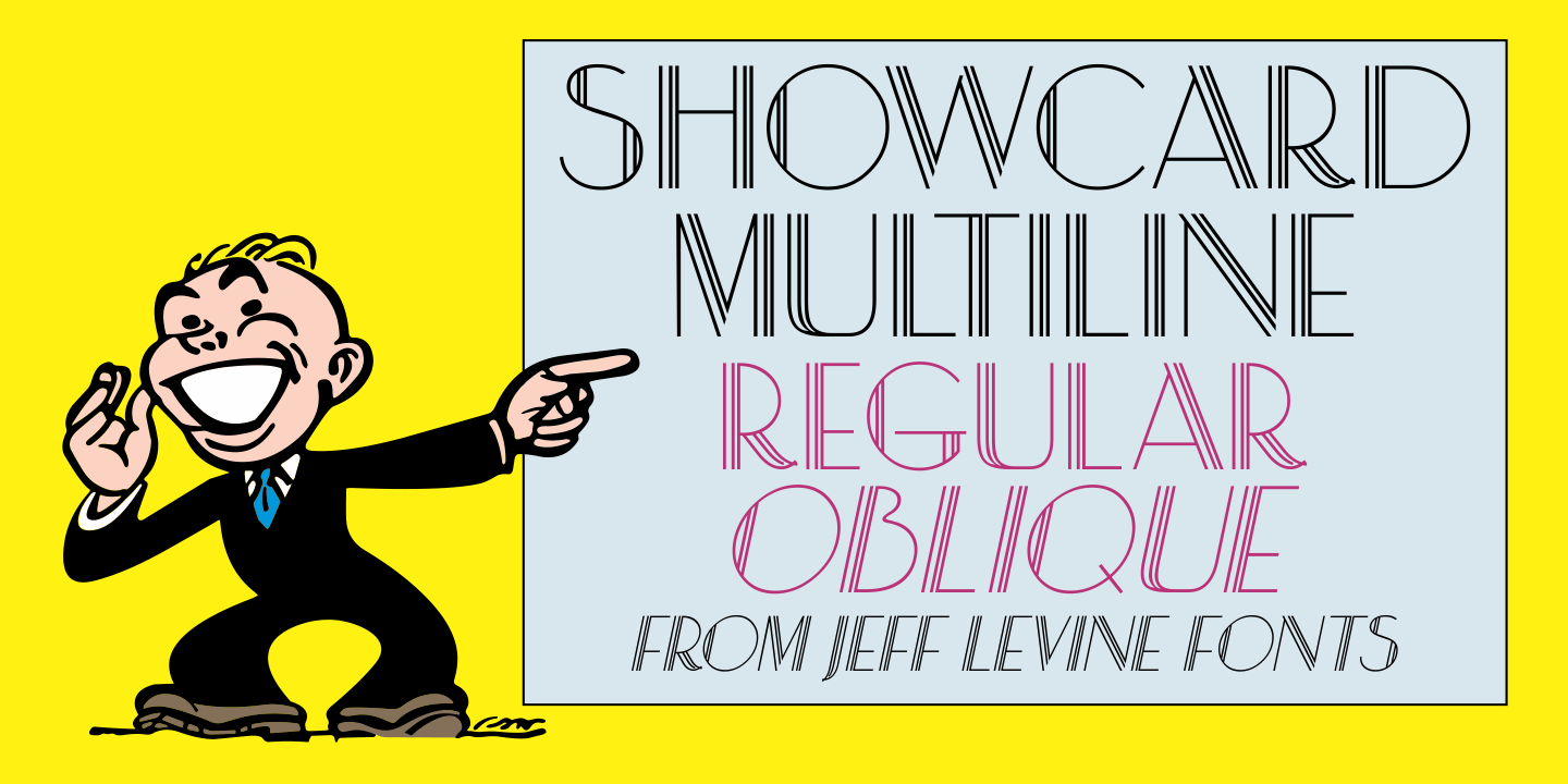 Showcard Multiline Font Family Poster