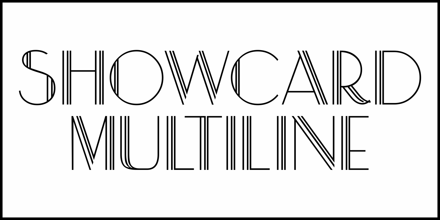 Showcard Multiline Font Poster #1