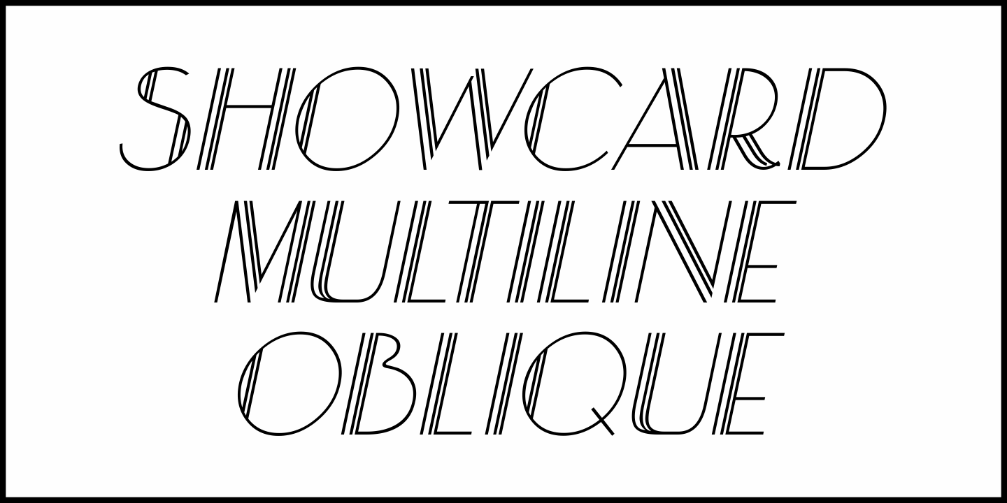 Showcard Multiline Font Poster #1