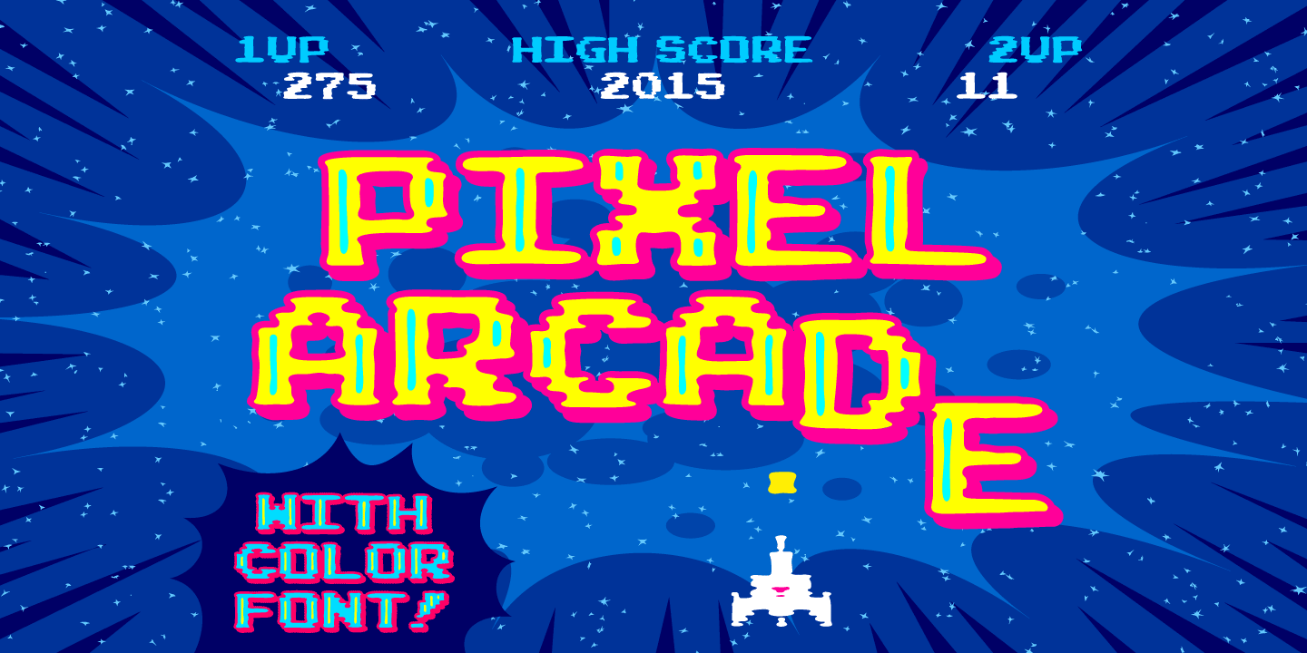 Pixel Arcade Font Family by Comicraft Fonts | Font Bros