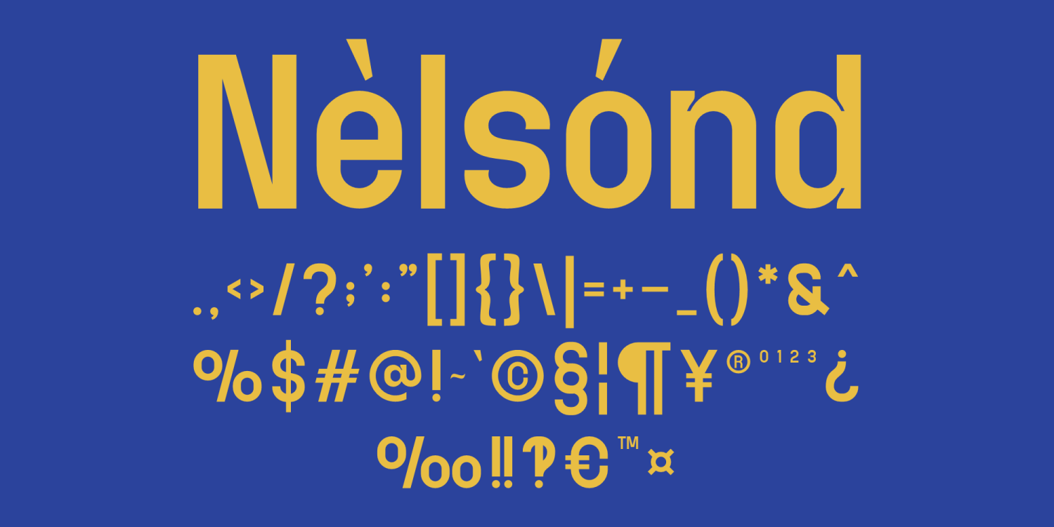 Nelsond Font Poster #1