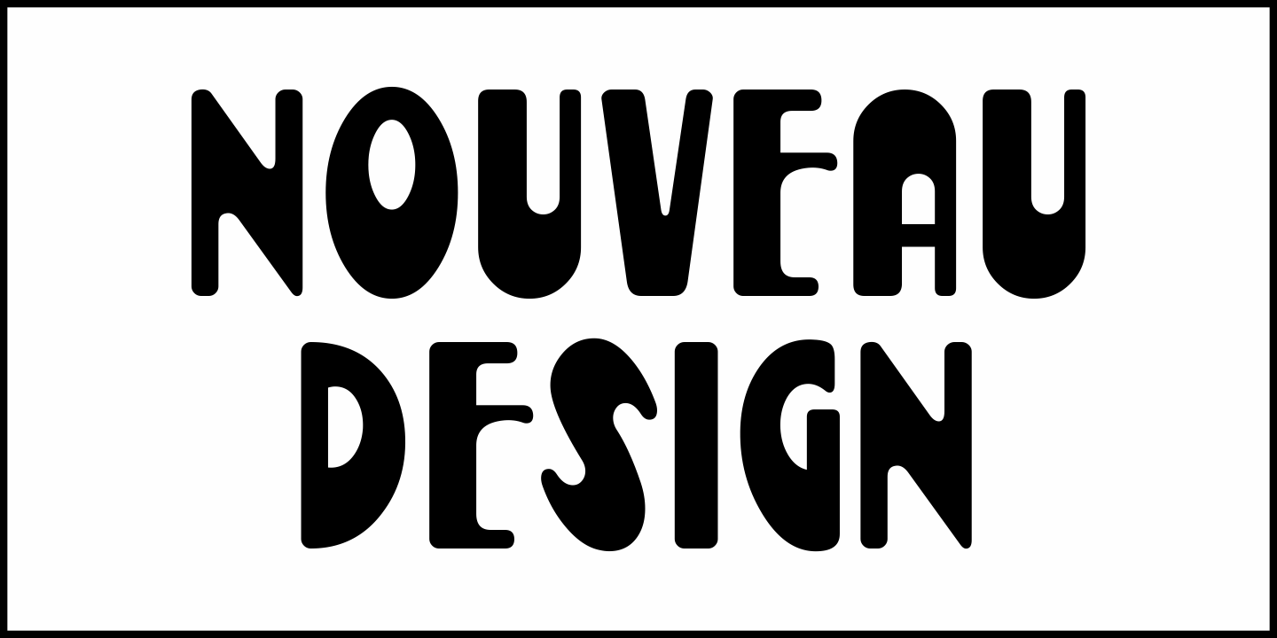 Nouveau Design Font Poster #1