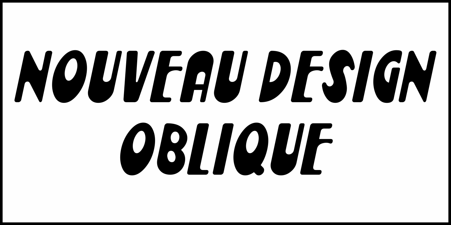 Nouveau Design Font Poster #1