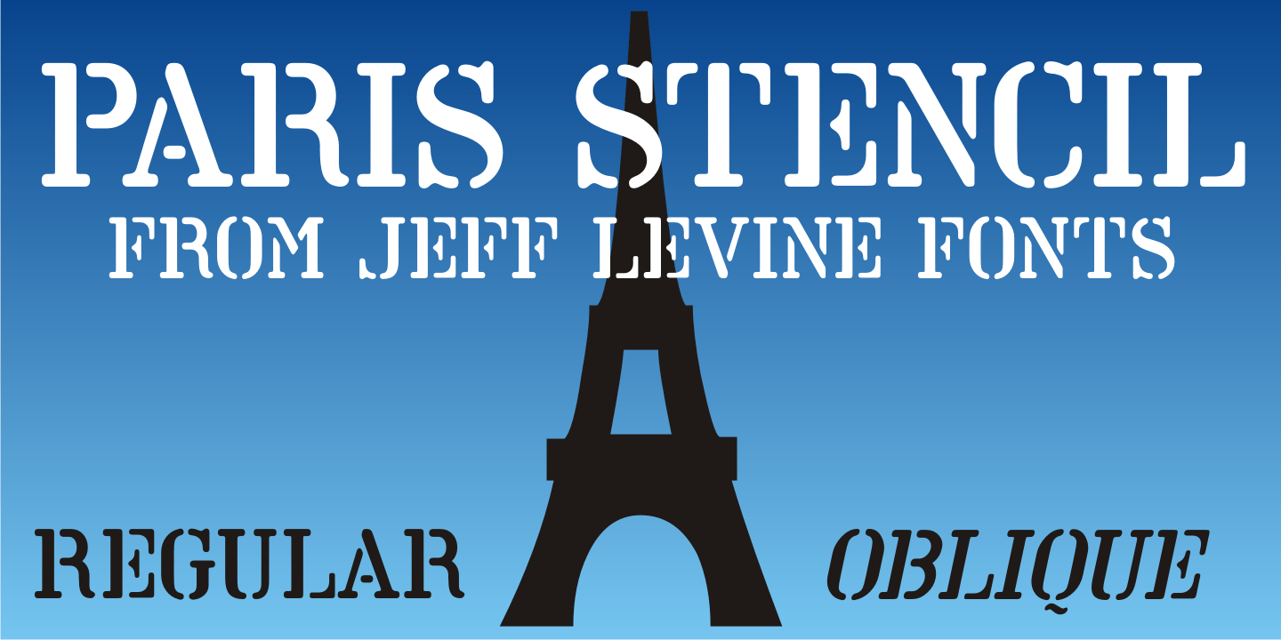 Paris Stencil Font Poster #1